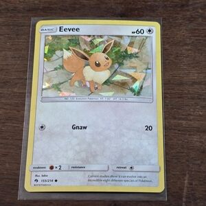 Pokemon TCG Eevee #155 Lost Thunder Cracked Ice Holo Card 155/214